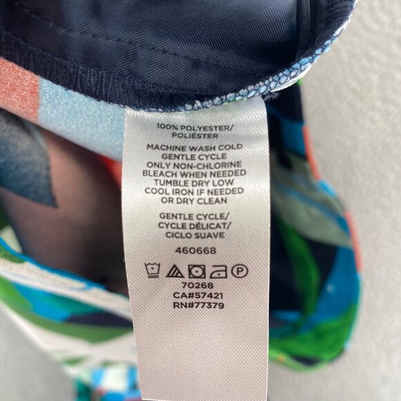 Ann Taylor Pants Women 2 Multicolor Tropical Floral Wide Leg Cropped Capri Beach - Picture 10 of 11